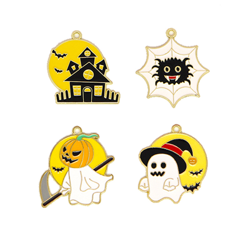 Fashion Halloween Pendant, Zinc Alloy, gold color plated, DIY & Halloween Jewelry Gift & different styles for choice & enamel, , Sold By PC