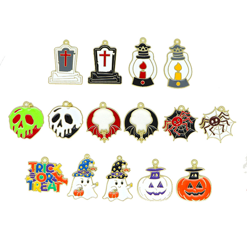 Fashion Halloween Pendant, Zinc Alloy, plated, DIY & Halloween Jewelry Gift & different styles for choice & enamel, more colors for choice, , Sold By PC
