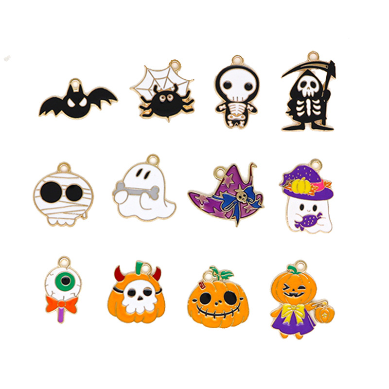 Fashion Halloween Pendant, Zinc Alloy, gold color plated, DIY & Halloween Jewelry Gift & different styles for choice & enamel, , Sold By PC