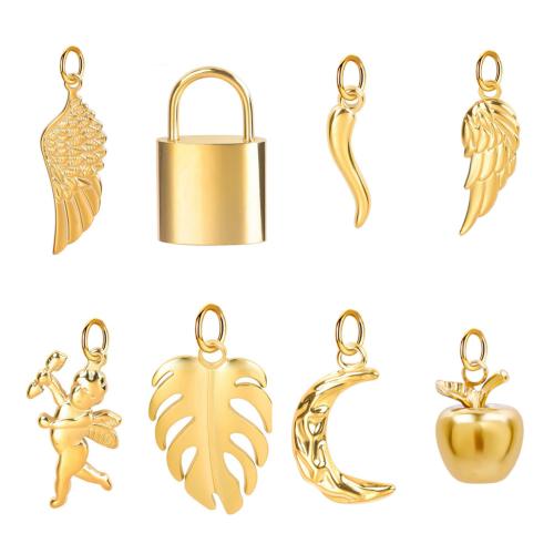 Edelstahl Schmuck Anhänger, 304 Edelstahl, plattiert, DIY & verschiedene Stile für Wahl, verkauft von PC