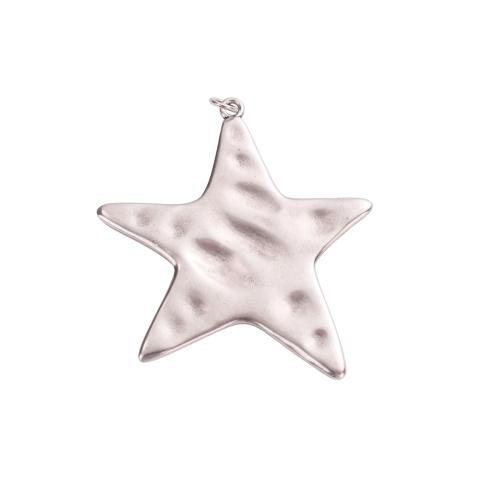 Brass Jewelry Pendants, Starfish, platinum plated, DIY & enamel, 46.10x42.10x2mm, Hole:Approx 3.5mm, Sold By PC