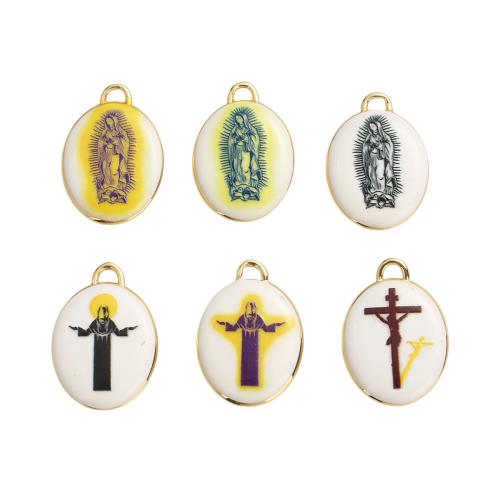 Brass Jewelry Pendants, real gold plated, DIY & enamel, more colors for choice, 24x16.70x4.50mm, Hole:Approx 3.7mm, Sold By PC