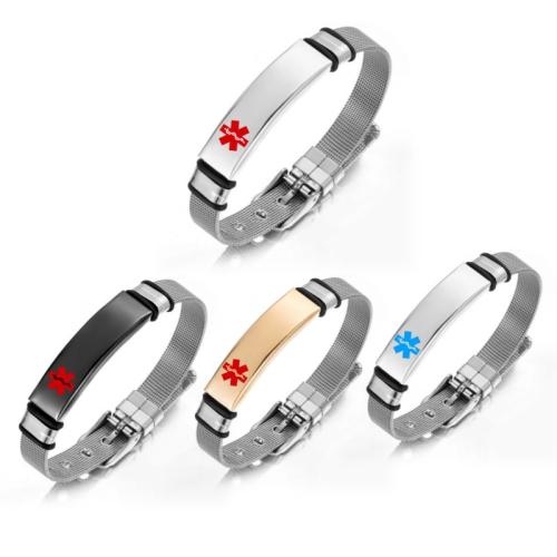304 Stainless Steel Bracelet, plated, Unisex & adjustable, more colors for choice, Length:Approx 22.5 cm, Sold By PC
