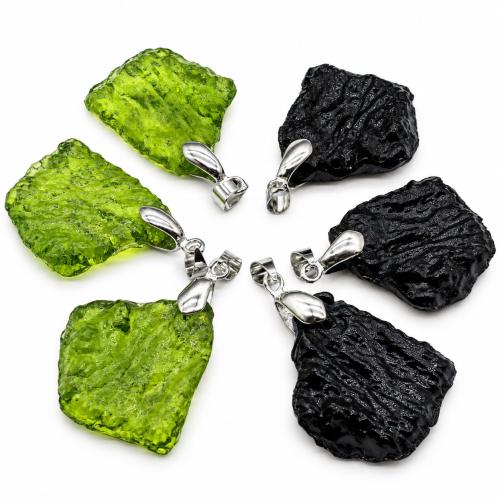 Gemstone Jewelry Pendants, Natural Stone, irregular, random style & DIY, more colors for choice, 30x27x6mm, Sold By PC