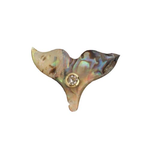 Natural Abalone Shell Pendants, Brass, with Abalone Shell, real gold plated, DIY & micro pave cubic zirconia, 24.80x18.50x2.80mm, Sold By PC