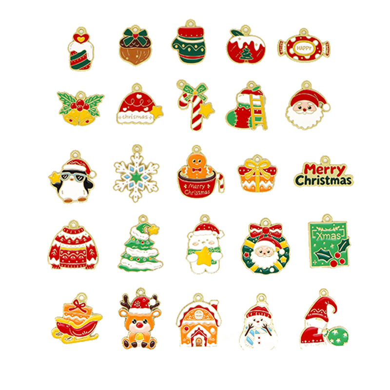 Zinc Alloy Christmas Pendants, gold color plated, Christmas Design & DIY & different styles for choice & enamel, , Sold By PC