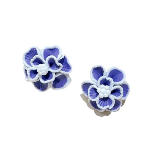 Polymer Ton Ohrstecker, Blume, handgemacht, Modeschmuck & für Frau, keine, 26mm, verkauft von Paar