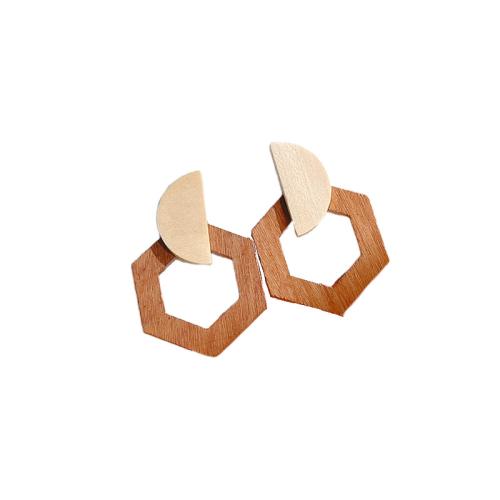 Wood Drop Earring, with Stainless Steel, handmade, different styles for choice & for woman, Sold By Pair