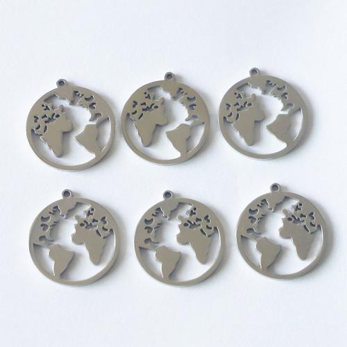 Stainless Steel Pendants, 304 Stainless Steel, Map, polished, DIY & different styles for choice & hollow, original color, 27x25x1.50mm, Sold By PC