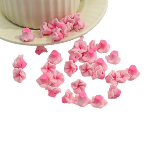 Abalorios de FIMO, Arcilla polimero, Flor, estampado, Bricolaje, más colores para la opción, 15mm, Vendido por UD