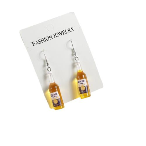 Resin Earring, Winebottle, different styles for choice & for woman, Sold By Pair