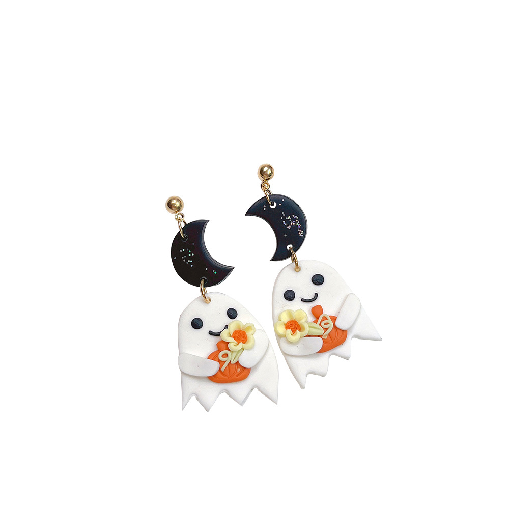 Polymer Clay Drop Earring, Halloween Jewelry Gift & different styles for choice & for woman, , Sold By Pair