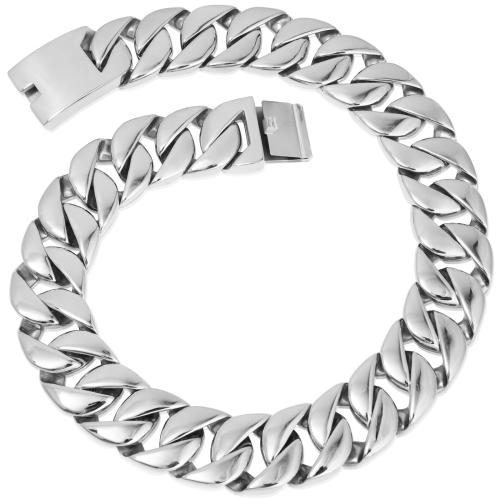 304 Stainless Steel Necklace, plated, fashion jewelry & for man, more colors for choice, 32mm chain, Sold By PC