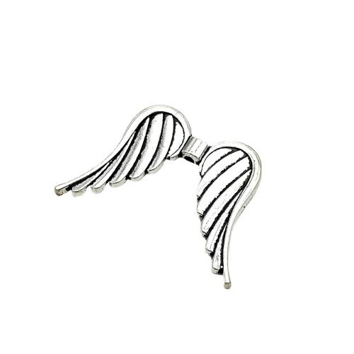 Tibetan Style Jewelry Beads, Wing Shape, plated, DIY, 26x35mm, 100PCs/Lot, Sold By Lot