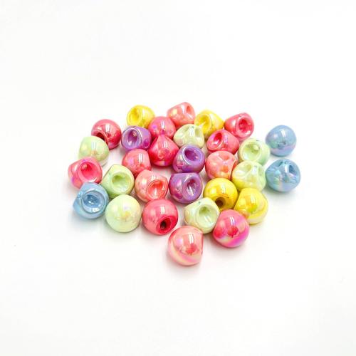 Plated Acrylic Beads, colorful plated, DIY, more colors for choice, 16mm, Hole:Approx 3.5mm, 100PCs/Bag, Sold By Bag