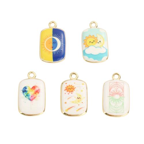 Brass Jewelry Pendants, real gold plated, DIY & enamel, more colors for choice, 24.40x14.40x4.20mm, Hole:Approx 2.5mm, Sold By PC