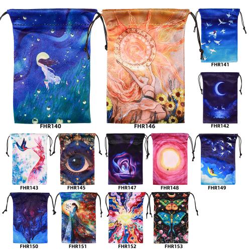 Baumwollsamt Drawstring Tasche, Kunstdruck, Staubdicht & doppelseitig, keine, 130x180mm, verkauft von PC