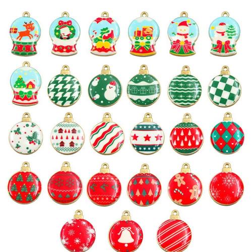 Colgantes de Aleación de Zinc Estilo Navidad, chapado en oro KC, Diseño de Navidad & Bricolaje & diferentes estilos para la opción & esmalte, 100PCs/Bolsa, Vendido por Bolsa