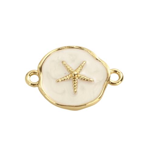 Brass Jewelry Connector, real gold plated, DIY & enamel, 18x12.50x3.50mm, Hole:Approx 1.5mm, Sold By PC