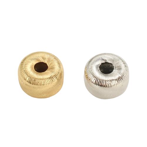 Brass Spacer Beads, plated, DIY, more colors for choice, 8x5.20mm, Hole:Approx 2mm, Sold By PC