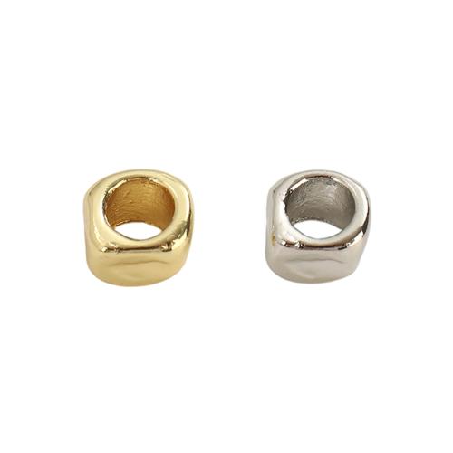 Brass Spacer Beads, plated, DIY, more colors for choice, 6.10x5.70x4.30mm, Hole:Approx 4mm, Sold By PC