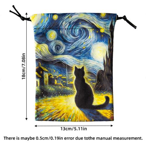 Baumwollsamt Drawstring Tasche, Rechteck, Kunstdruck, Staubdicht & doppelseitig, keine, 130x180mm, verkauft von PC