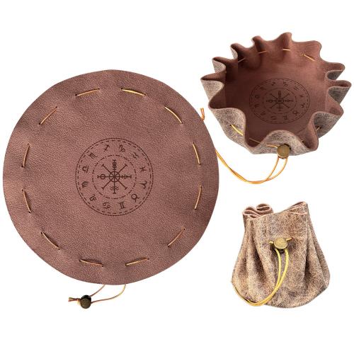 PU Leder Drawstring Tasche, Tragbar & Lasermuster, keine, 275mm, verkauft von PC