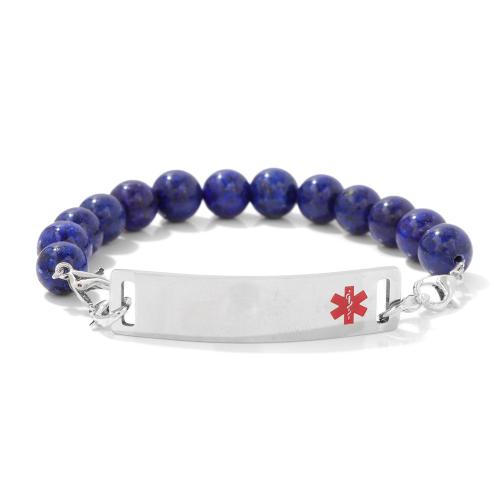 Pulseras de piedras preciosas, con Cordón de cera & acero inoxidable, Ajustable, más colores para la opción, 210mm, Vendido por Sarta