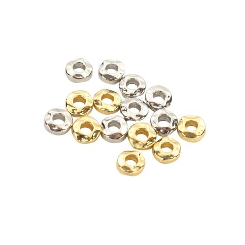Messing Zwischenperlen, plattiert, DIY, keine, 5.50x5.50x2.10mm, Bohrung:ca. 2mm, verkauft von PC