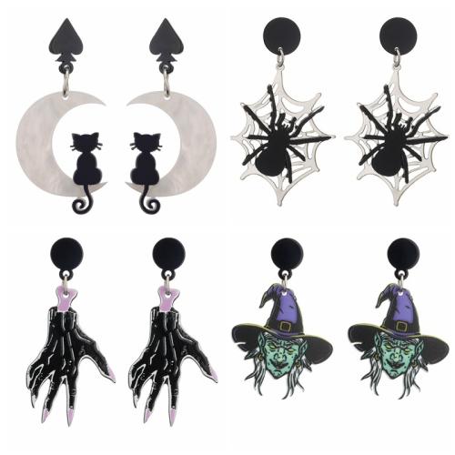 Acryl Tropfen Ohrring, Design für Halloween & verschiedene Stile für Wahl & für Frau, verkauft von Paar