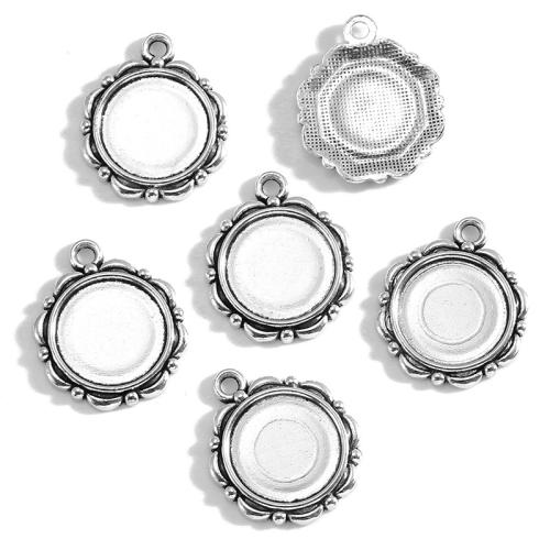 Black Agate Pendants, Tibetan Style, with Black Agate, plated, DIY, 23x19mm, Sold By PC