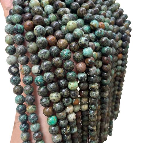 Turquoise africain goutte, Rond, DIY & normes différentes pour le choix, Vendu par brin