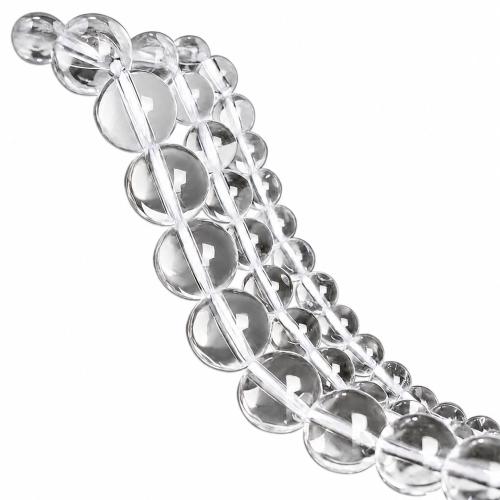 Perles de Quartz clair naturel, Rond, DIY & normes différentes pour le choix, Vendu par Environ 38 cm brin