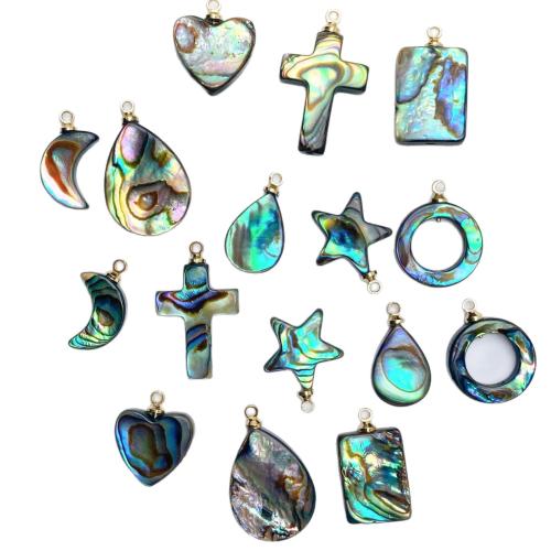 Pendentifs d'ormeau coquillage naturel, coquille d'ormeau, DIY & styles différents pour le choix, plus de couleurs à choisir, Vendu par PC