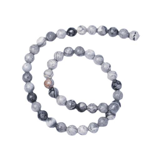 Gemstone Jewelry Beads, Map Stone, Round, polished, DIY & different size for choice, Sold By Strand