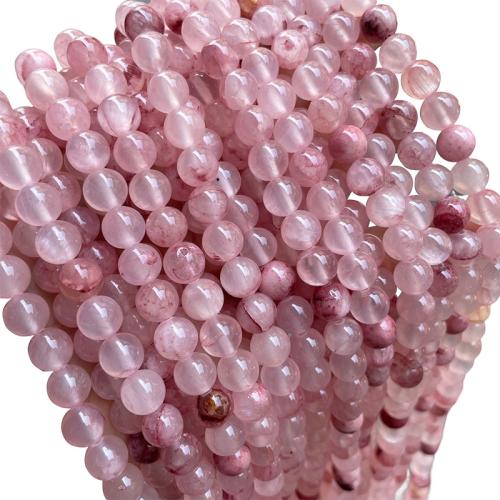 Natural Jade Beads, Green Jade, Round, dyed & DIY & different size for choice, pink, Sold By Strand