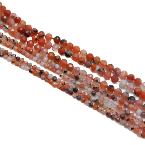 Natural Red Agate Beads, Yunnan Red Agate, Round, DIY & different size for choice & faceted, Sold Per Approx 38 cm Strand