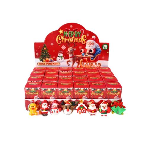 PVC Kunststoff Dekoration, zufällig gesendet & Weihnachts-Design, farbenfroh, 222x149x55mm, 24PCs/Box, verkauft von Box