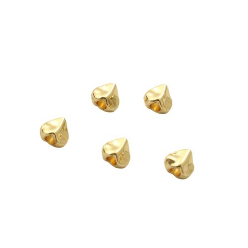 Messing Zwischenperlen, vergoldet, DIY, 5.40x4.80x3.60mm, Bohrung:ca. 2mm, verkauft von PC