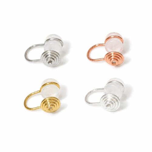 Brass Ear Nut Component, with Silicone, plated, DIY, more colors for choice, 6x8x14mm, 50PCs/Bag, Sold By Bag