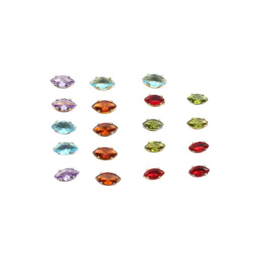 Cubic Zirconia Micro Pave Brass Beads, Teardrop, plated, DIY & different size for choice & with cubic zirconia, more colors for choice, Sold By PC