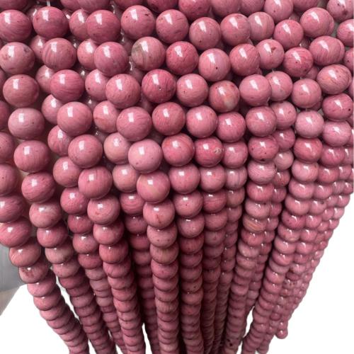Natural Grain Stone Beads, Round, DIY & different size for choice, pink, Grade AAA, Sold By Strand