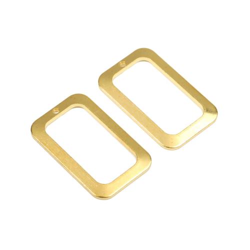 Brass Jewelry Pendants, Rectangle, DIY & hollow, original color, 24.76x15.72x1.55mm, Sold By PC