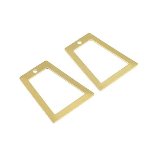 Brass Jewelry Pendants, Trapezium, DIY & hollow, original color, 28.32x23.61x0.73mm, Sold By PC