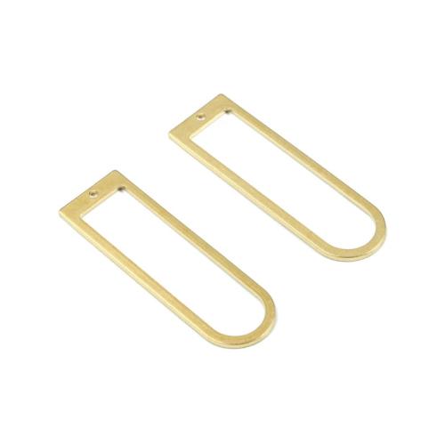 Brass Jewelry Pendants, Geometrical Pattern, DIY & hollow, original color, 40.05x12.61x0.98mm, Sold By PC