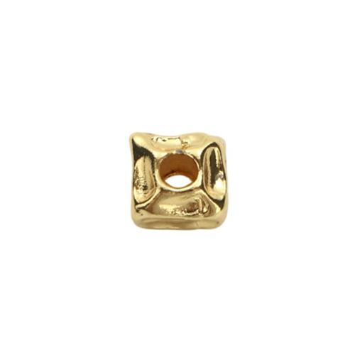 Messing Zwischenperlen, vergoldet, DIY, 6mm, Bohrung:ca. 2mm, verkauft von PC