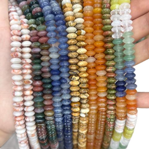 Gemstone Jewelry Beads, Saucer, hand polished, DIY & different materials for choice, 4x8mm, Sold Per Approx 38 cm Strand