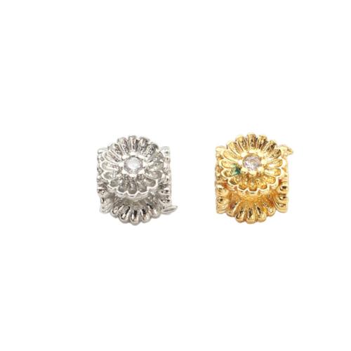 Messing Zwischenperlen, plattiert, DIY & Micro pave Zirkonia, keine, 6x6x5.50mm, verkauft von PC