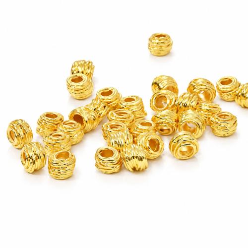 Messing Zwischenperlen, plattiert, DIY, keine, 6x5mm, Bohrung:ca. 2.6mm, verkauft von PC