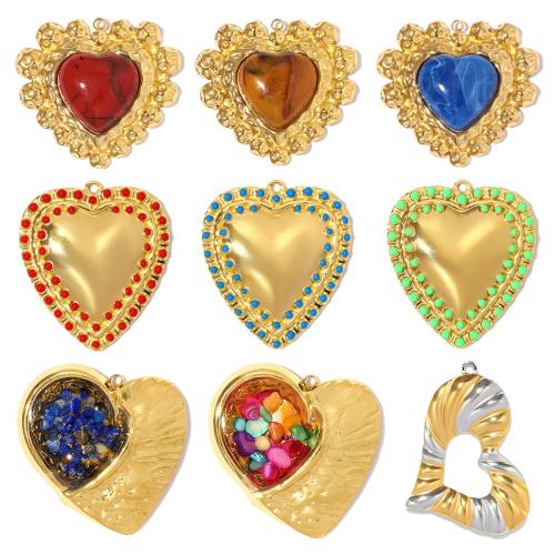 Colgantes Titanium, Partículas de acero, con resina, chapado en color dorado, Bricolaje & diferentes estilos para la opción & esmalte, más colores para la opción, 3PCs/Bolsa, Vendido por Bolsa